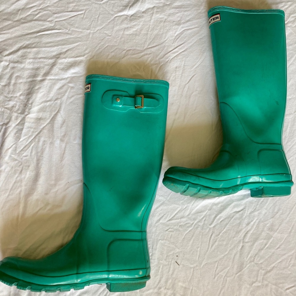 Hunter Rainboots-Turquoise Size 10